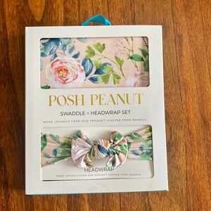 Posh Peanut Harper swaddle and bow set
